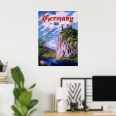Deutschland mit der Bahn Poster (Heimbüro)
