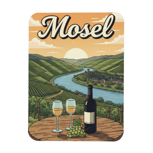 Deutschland Mosel Reise Magnet (Vertikal)