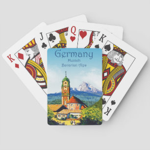 Deutschland München Bayerische Alpen Reise Spielka Spielkarten