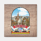 Deutschland München Vintage souvenir Magnet (Vorne)