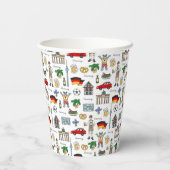 Deutschland | Muster der Symbole Pappbecher (Rückseite)