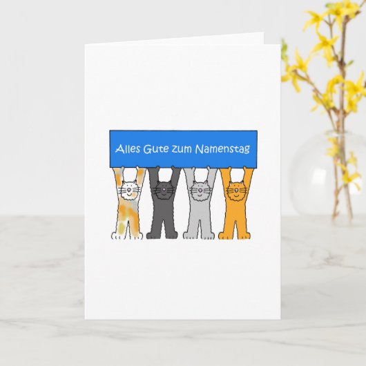 Deutschland Name Day Glückwünsche Karte (Gelbe Blume)