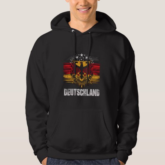 Deutschland Nationale Emblem-Flagge Hoodie (Vorderseite)