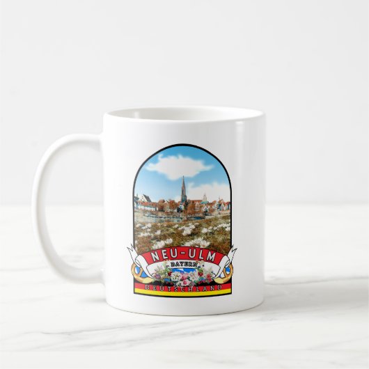 Deutschland Neu-Ulm Vintage souvenir Kaffeetasse (Links)