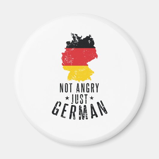 Deutschland nicht wütend nur Deutsch Magnet (Vorne)