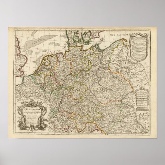 Deutschland, Österreich, Europa Poster (Vorne)