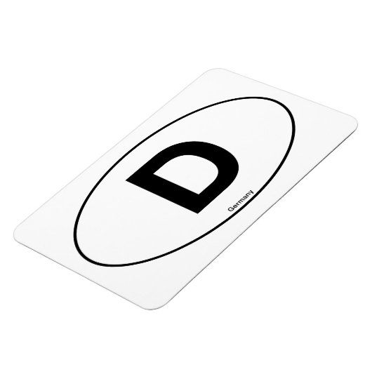 Deutschland Oval Magnet (Linke Seite)