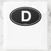 Deutschland Oval Ovaler Aufkleber (Tasche)