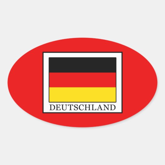 Deutschland Ovaler Aufkleber (Vorderseite)