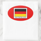 Deutschland Ovaler Aufkleber (Tasche)