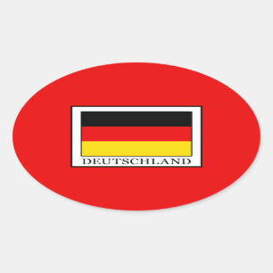 Deutschland Ovaler Aufkleber