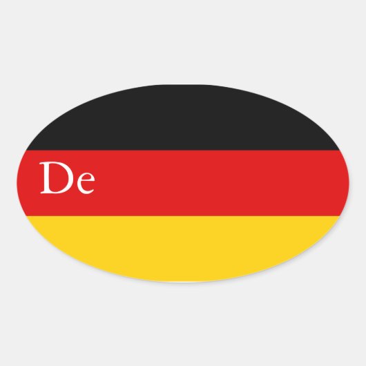 DEUTSCHLAND OVALER AUFKLEBER (Vorderseite)