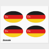 DEUTSCHLAND OVALER AUFKLEBER (Blatt)