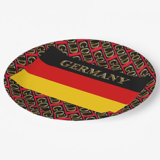 DEUTSCHLAND PAPPTELLER (Schrägansicht)