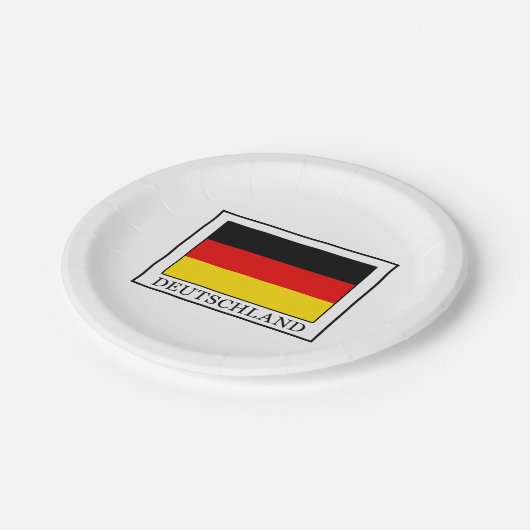 Deutschland Pappteller (Schrägansicht)
