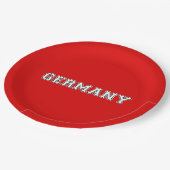 Deutschland Pappteller (Schrägansicht)