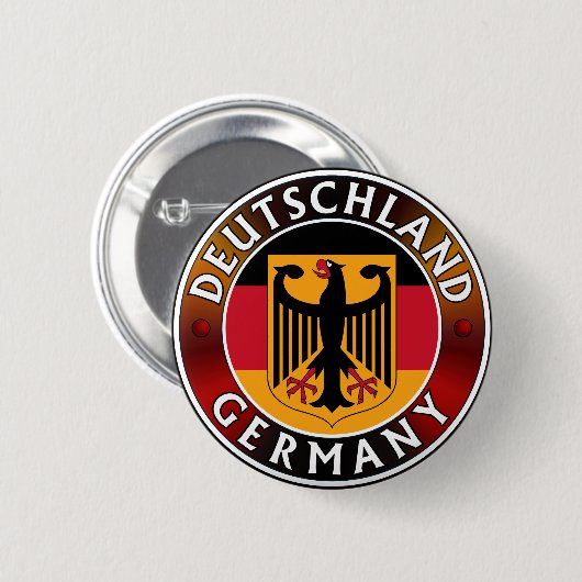 Deutschland Plaque, Deutsche Flagge und Adler Button (Vorne & Hinten)