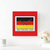Deutschland Quadratische Wanduhr (Zuhause)