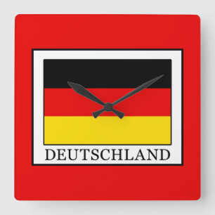 Deutschland Quadratische Wanduhr