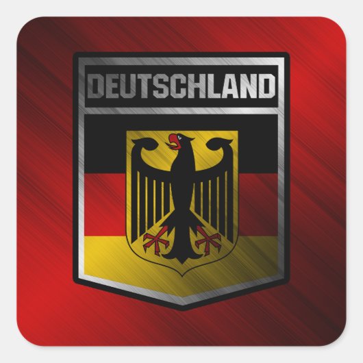 Deutschland Quadratischer Aufkleber (Vorderseite)