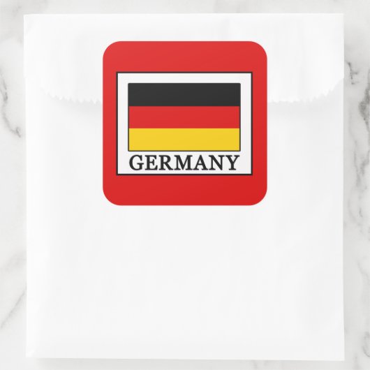 Deutschland Quadratischer Aufkleber (Tasche)