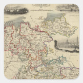 Deutschland Quadratischer Aufkleber (Vorderseite)