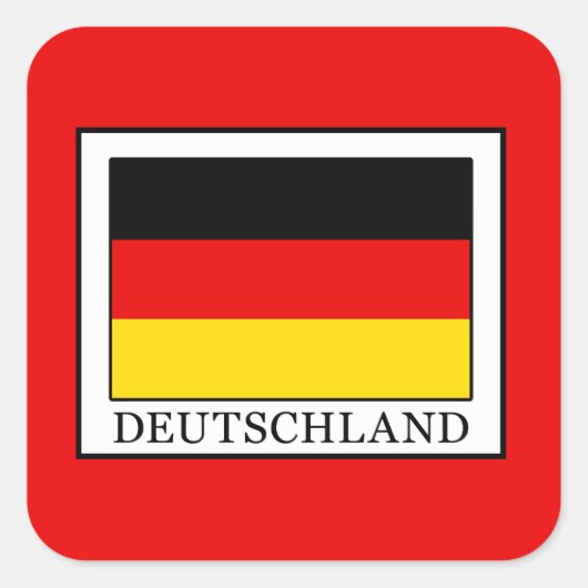 Deutschland Quadratischer Aufkleber (Vorderseite)