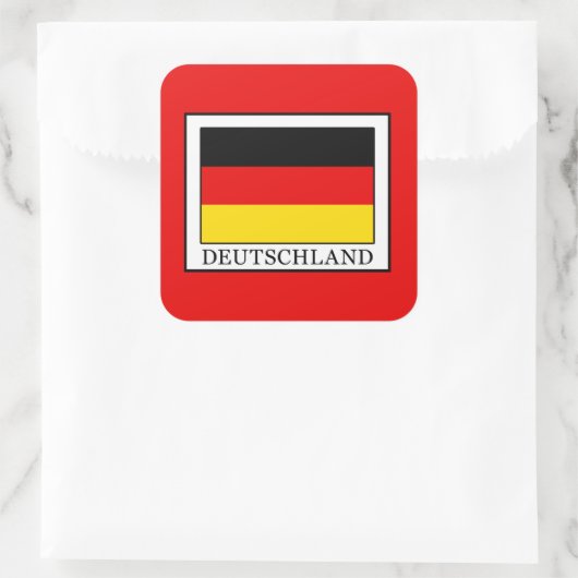 Deutschland Quadratischer Aufkleber (Tasche)