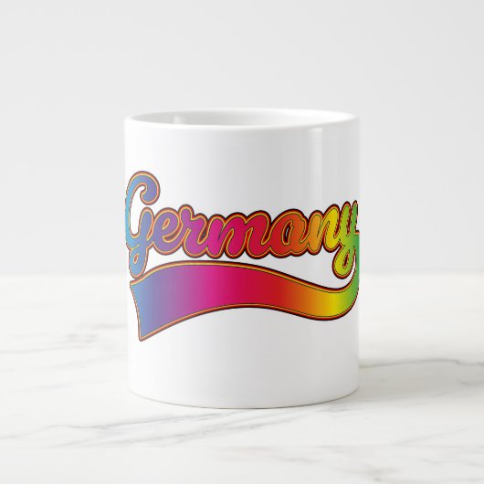Deutschland Rainbow-Logo Jumbo-Tasse (Vorderseite)