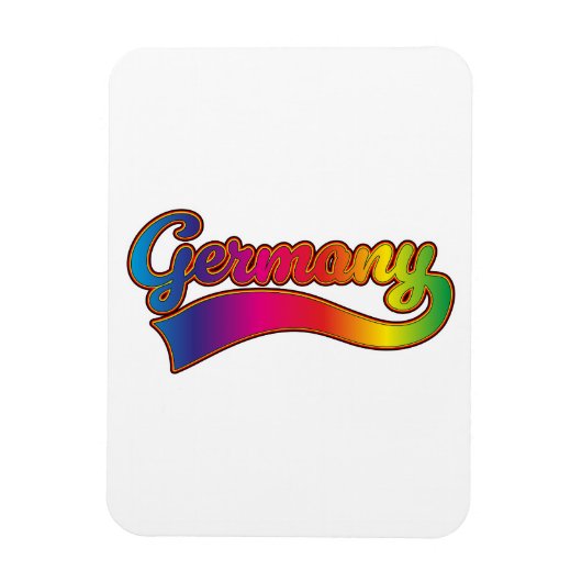 Deutschland Rainbow-Logo Magnet (Vertikal)