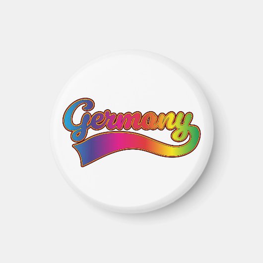 Deutschland Rainbow-Logo Magnet (Vorne)