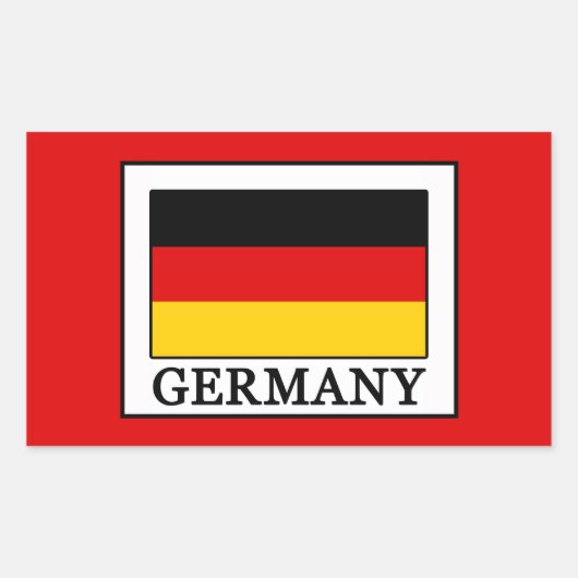 Deutschland Rechteckiger Aufkleber (Vorderseite)
