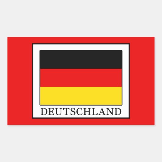 Deutschland Rechteckiger Aufkleber (Vorderseite)