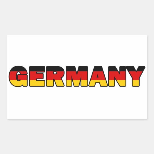 Deutschland Rechteckiger Aufkleber (Vorderseite)