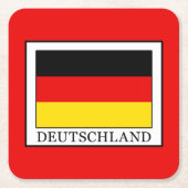 Deutschland Rechteckiger Pappuntersetzer (Vorderseite)