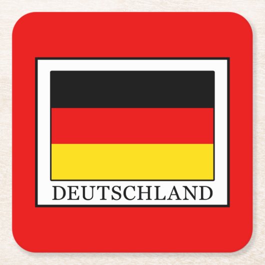 Deutschland Rechteckiger Pappuntersetzer (Vorderseite)