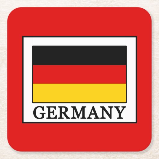 Deutschland Rechteckiger Pappuntersetzer (Vorderseite)