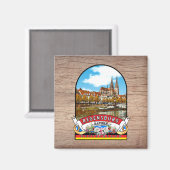 Deutschland Regensburg Vintage souvenir Magnet (Vorderseite/Rückseite)