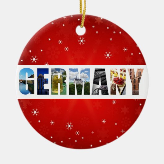 Deutschland Reisen Fotos Weihnachten Keramik Ornament (Vorne)
