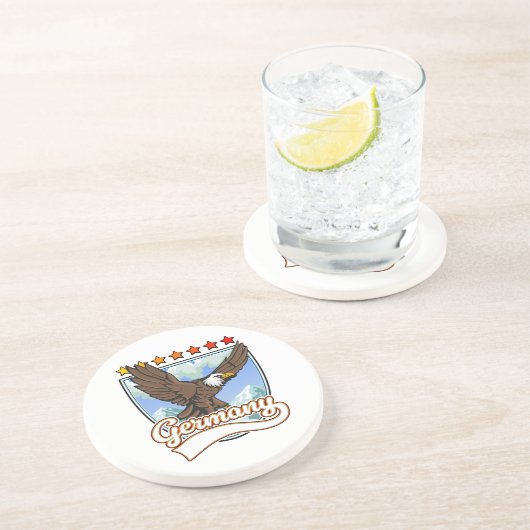 Deutschland Reisepflaster Getränkeuntersetzer (Seite)