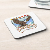 Deutschland Reisepflaster Getränkeuntersetzer (Linke Seite)