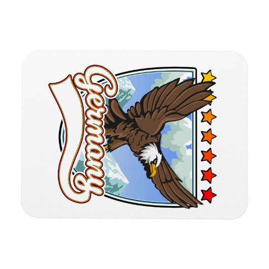 Deutschland Reisepflaster Magnet (Horizontal)