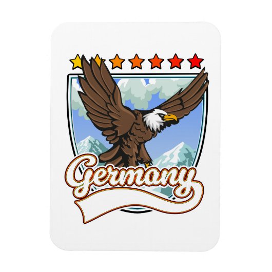 Deutschland Reisepflaster Magnet (Vertikal)