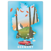 Deutschland Reiseplakat. Klemmbrett (Rückseite)