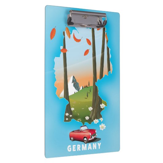 Deutschland Reiseplakat. Klemmbrett (Rechts)