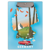 Deutschland Reiseplakat. Klemmbrett (Vorderseite)