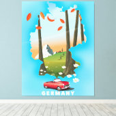 Deutschland Reiseplakat. Leinwanddruck (Insitu (Holzboden))