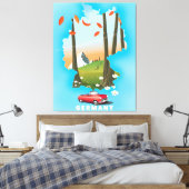 Deutschland Reiseplakat. Leinwanddruck (Insitu (Schlafzimmer))