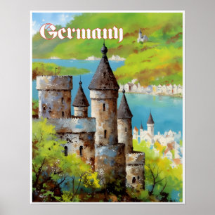 Deutschland Reiseplakat Poster