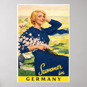 Deutschland Reiseplakat Poster
